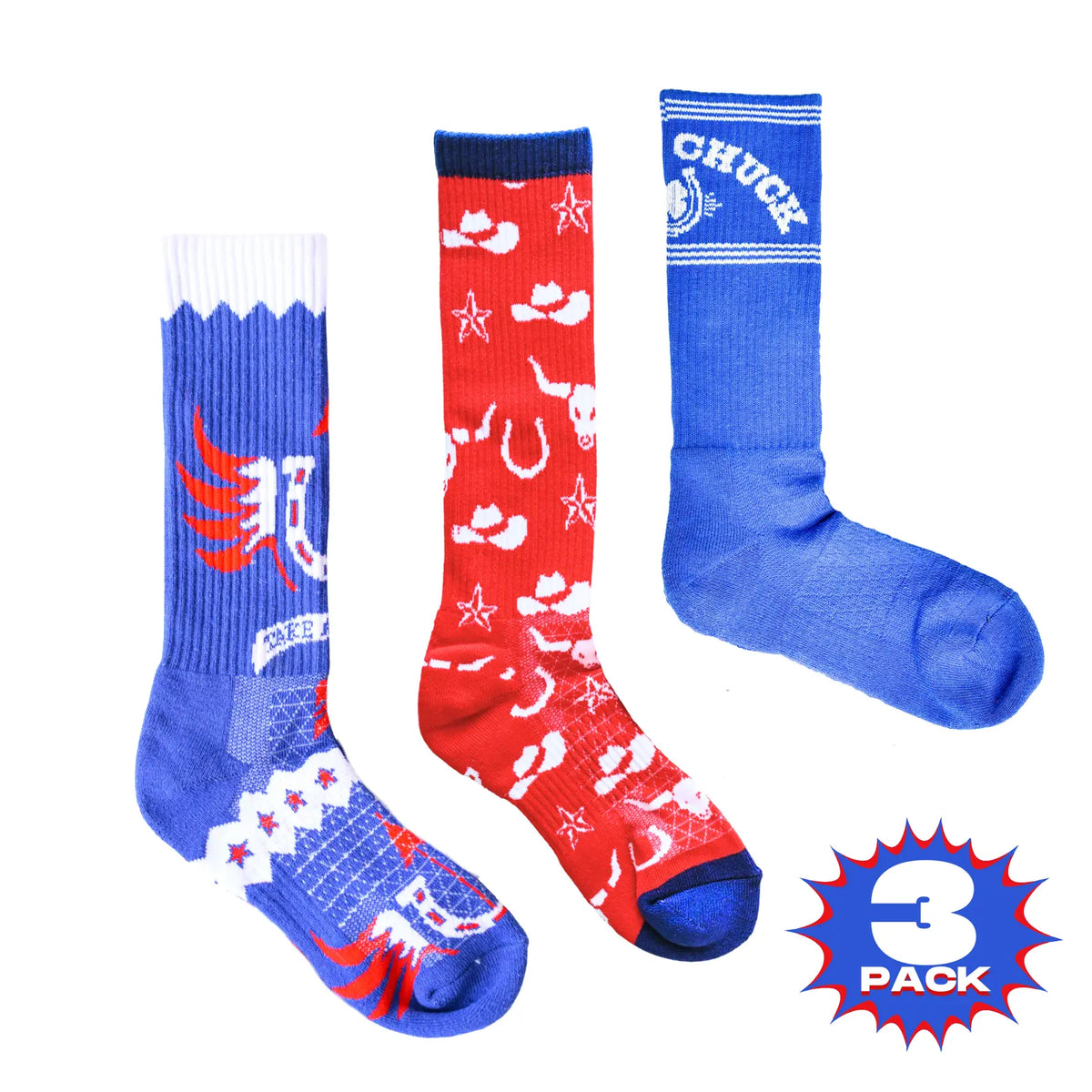 The Lucky 3 Pack | American Spirit Performance Boot Socks