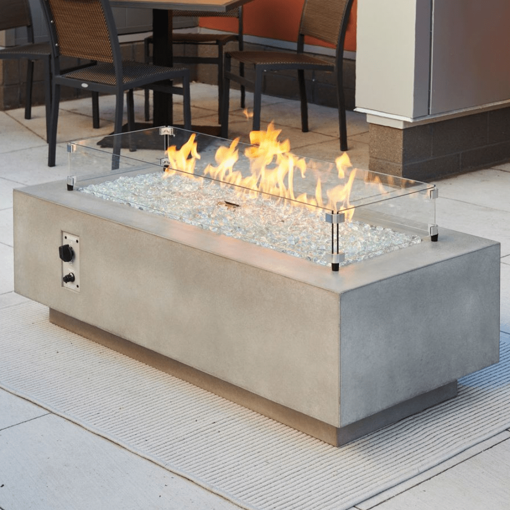 The Outdoor GreatRoom Company Cove 54-Inch Linear Gas Fire Pit Table (CV-54)