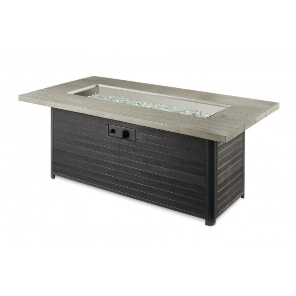 The Outdoor GreatRoom Company Cedar Ridge 61-Inch Linear Gas Fire Pit Table (CR-1242-K)