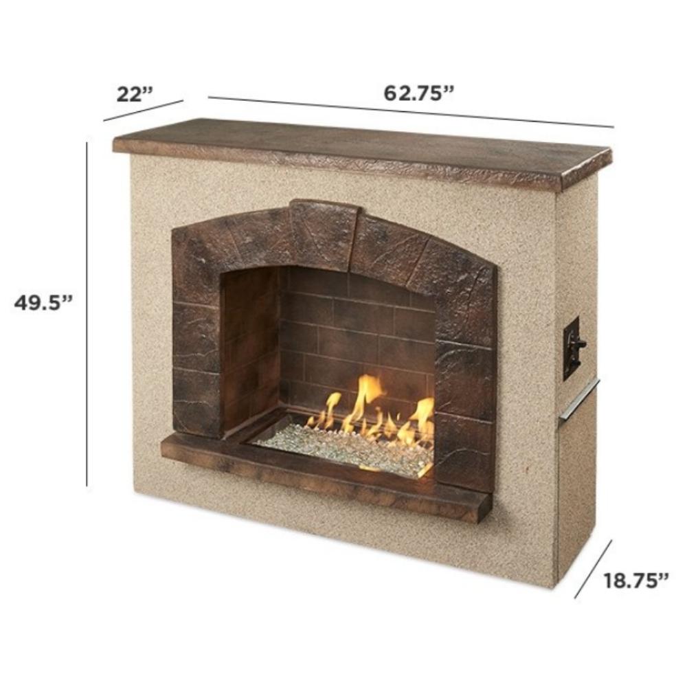 The Outdoor GreatRoom Company Stone Arch 63-Inch Freestanding Gas Fireplace (SAFP-1224)