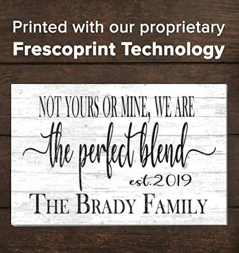 The Perfect Blend Family Sign for Blended Families with Established Date and Names