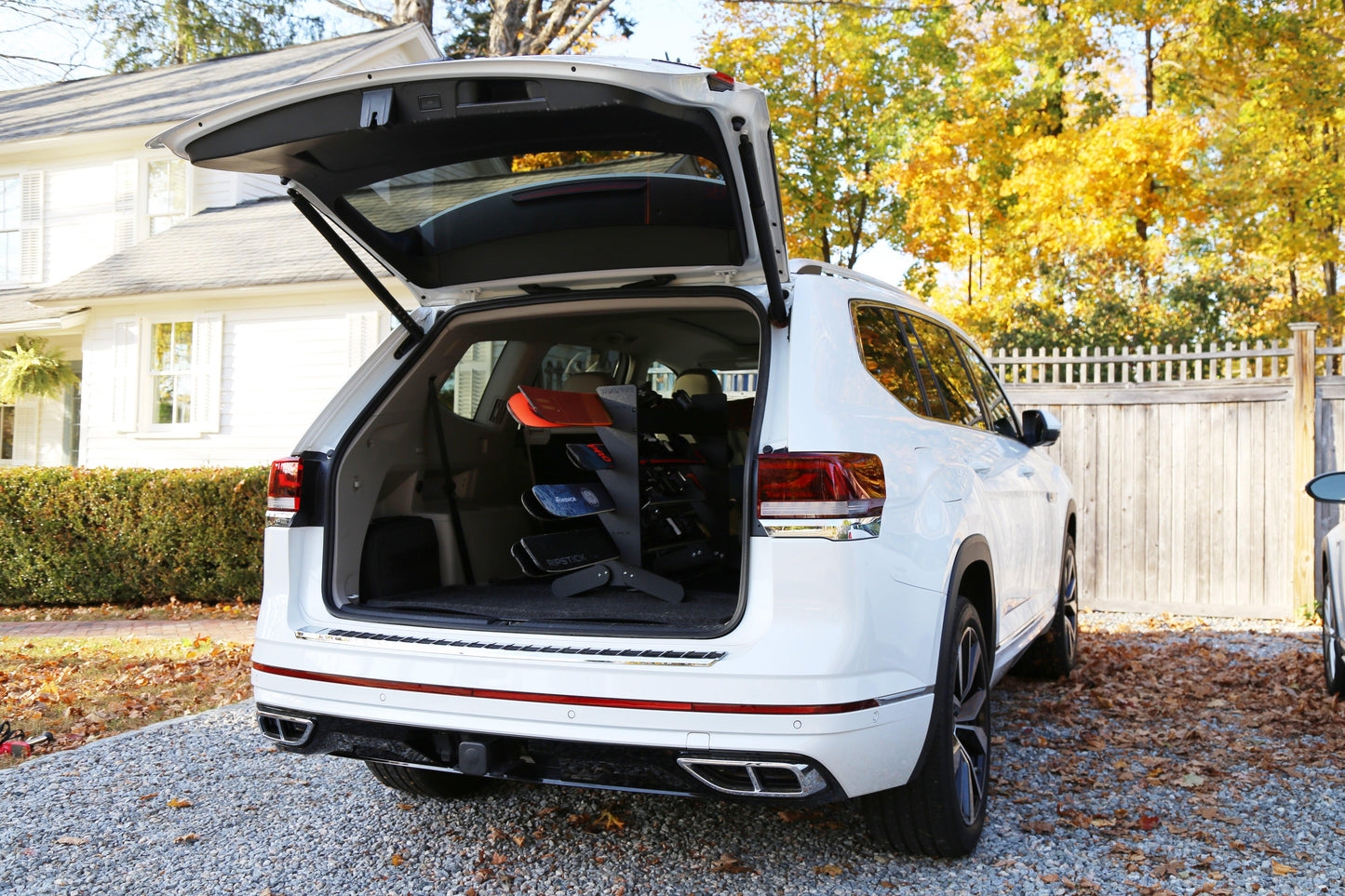 TRAPSKI Tower with Security Strap | Ski Mobile Rack | Inside SUVs, Vans, Crossovers & Hatchbacks
