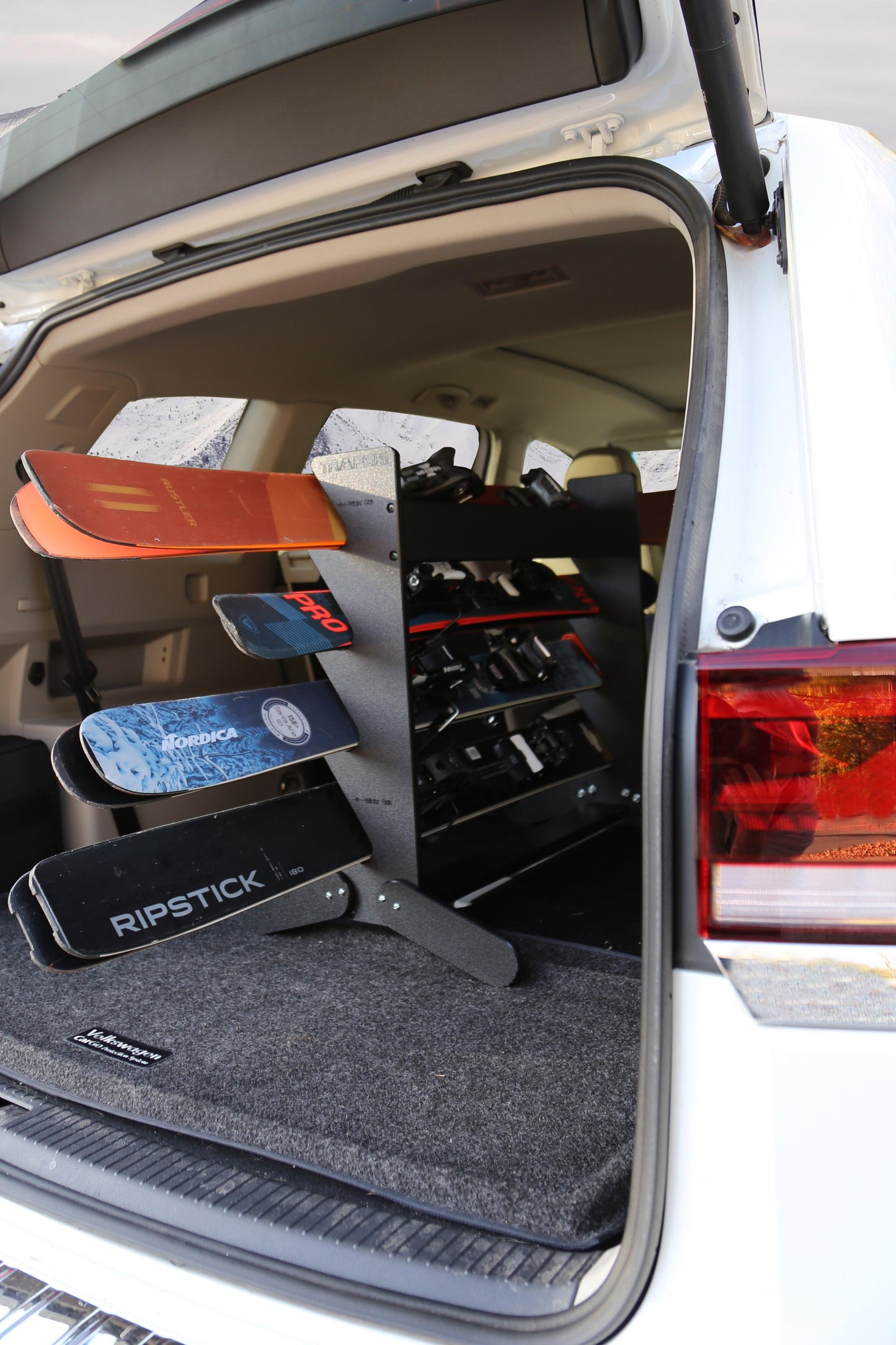 TRAPSKI Tower with Security Strap | Ski Mobile Rack | Inside SUVs, Vans, Crossovers & Hatchbacks