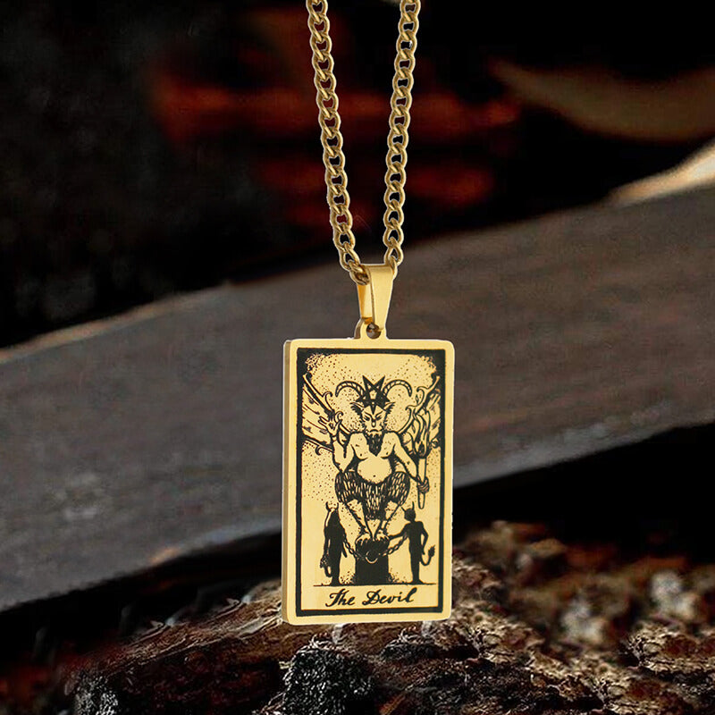 The Devil Major Arcana Tarot Stainless Steel Necklace
