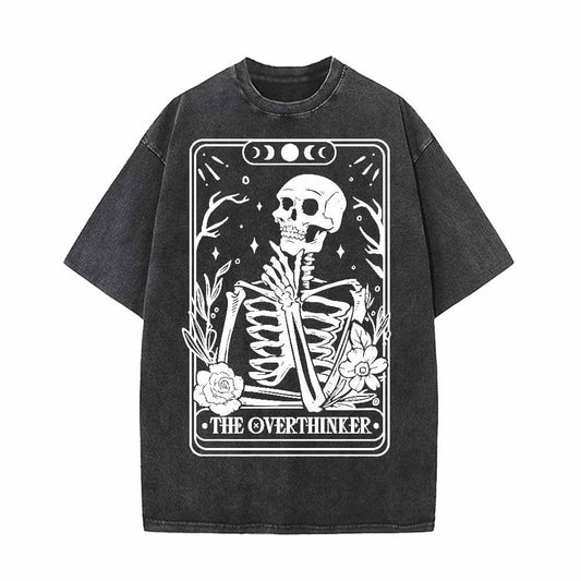 The Overthinker Tarot Card Vintage Washed T-shirt
