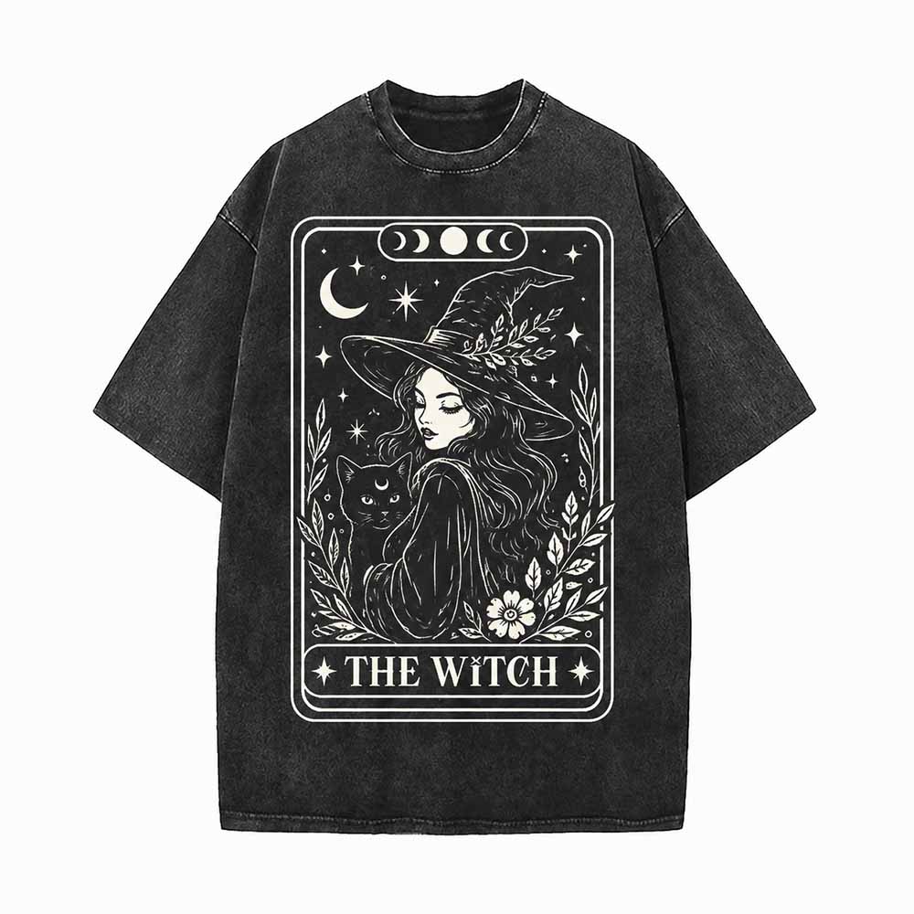 The Witch Tarot Card Vintage Washed T-shirt