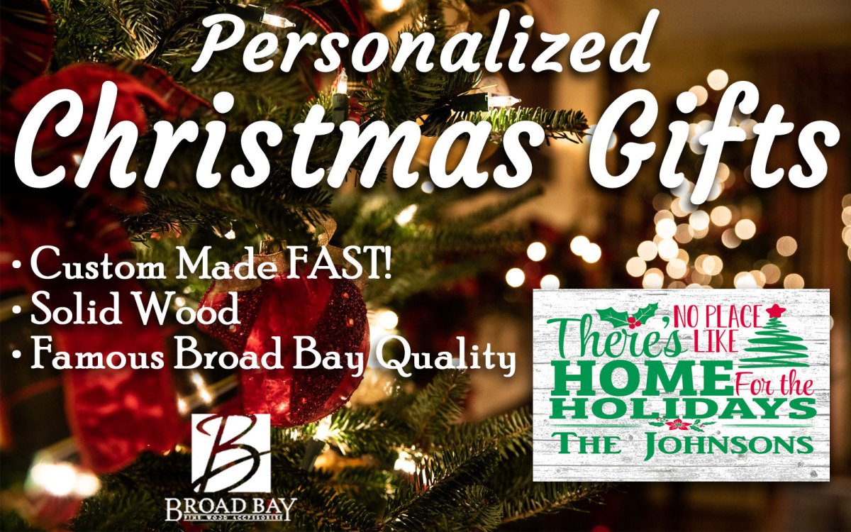 There's No Place Like Home For The Holidays Christmas Sign Personalized Family Name