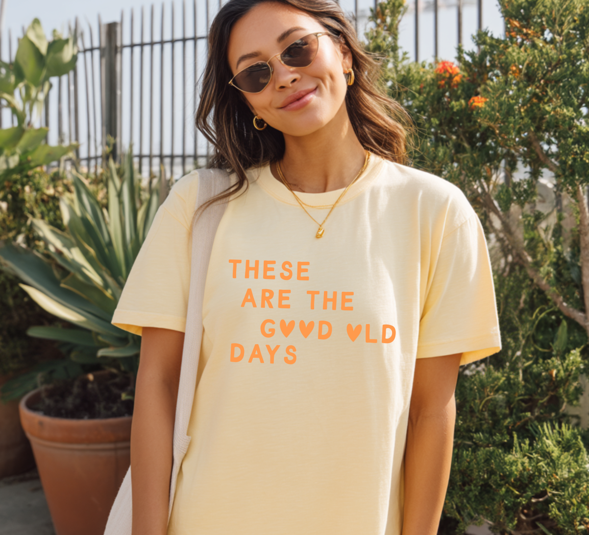 These Are The Good Old Days Heart Adult T-Shirt