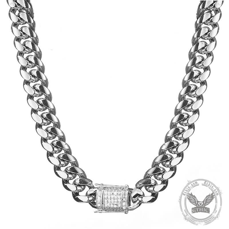 Thick Cuban Link Stainless Steel Chain Necklace