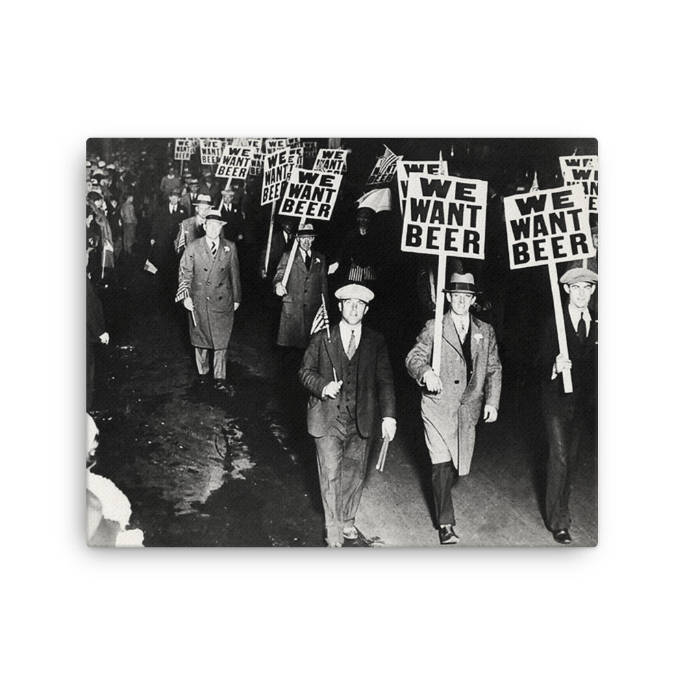 We Want Beer Rally Thin Wrap Canvas