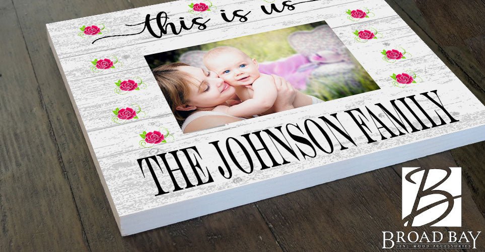This is Us Photo Frame with Picture Printed on Solid Wood