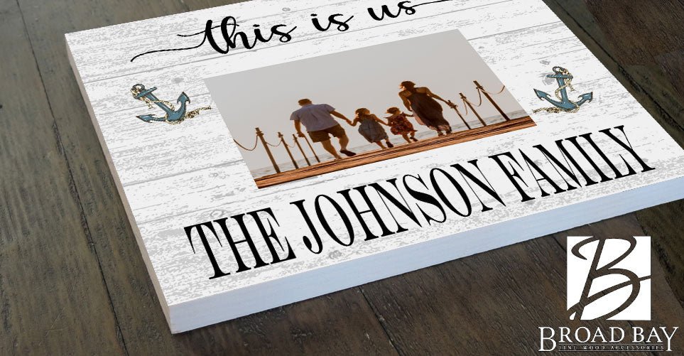 This is Us Photo Frame with Picture Printed on Solid Wood