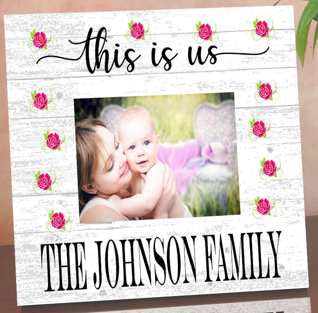 This is Us Photo Frame with Picture Printed on Solid Wood