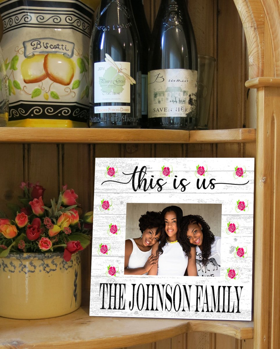 This is Us Photo Frame with Picture Printed on Solid Wood
