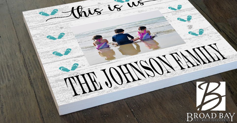 This is Us Photo Frame with Picture Printed on Solid Wood