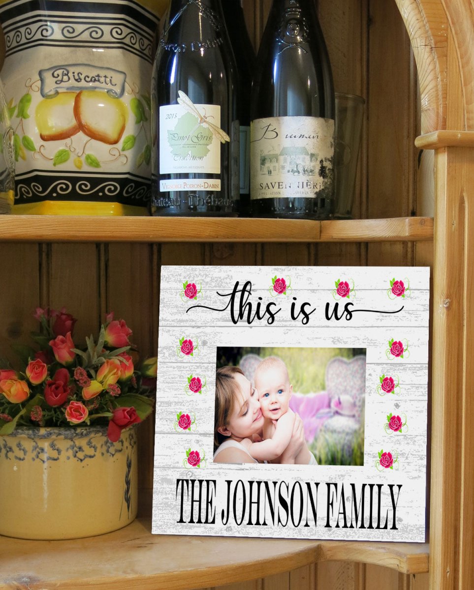 This is Us Photo Frame with Picture Printed on Solid Wood