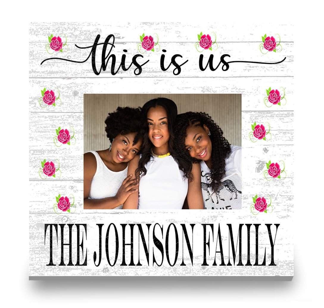 This is Us Photo Frame with Picture Printed on Solid Wood