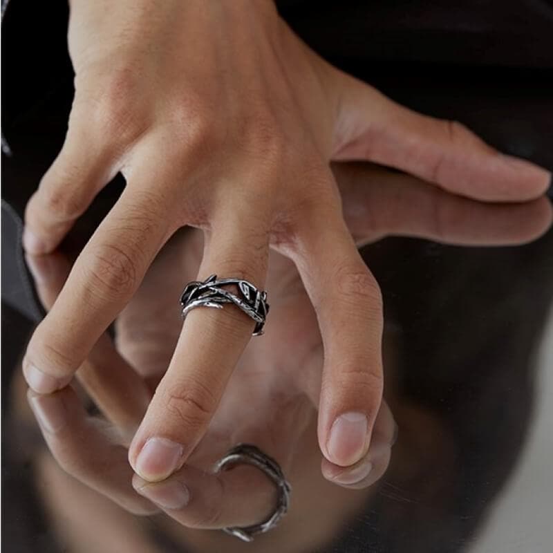 Thistles and Thorns Stainless Steel Ring