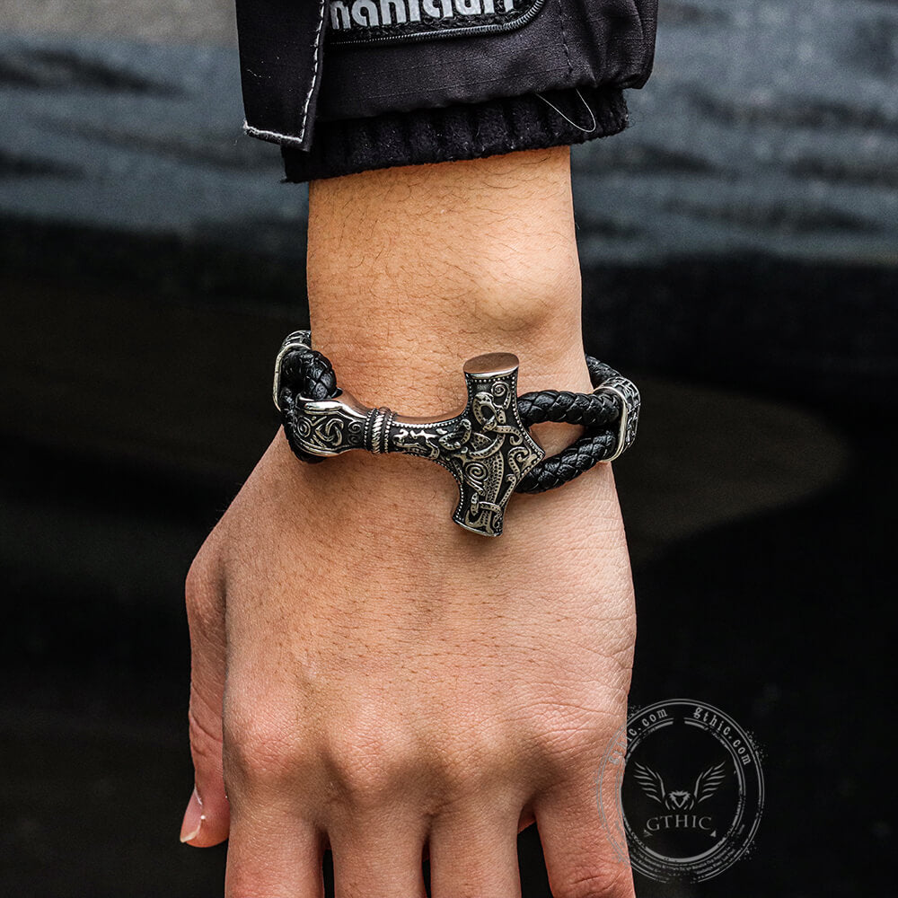Thor’s Hammer Stainless Steel Viking Bracelet
