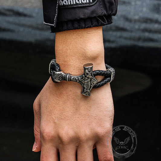 Thor’s Hammer Stainless Steel Viking Bracelet
