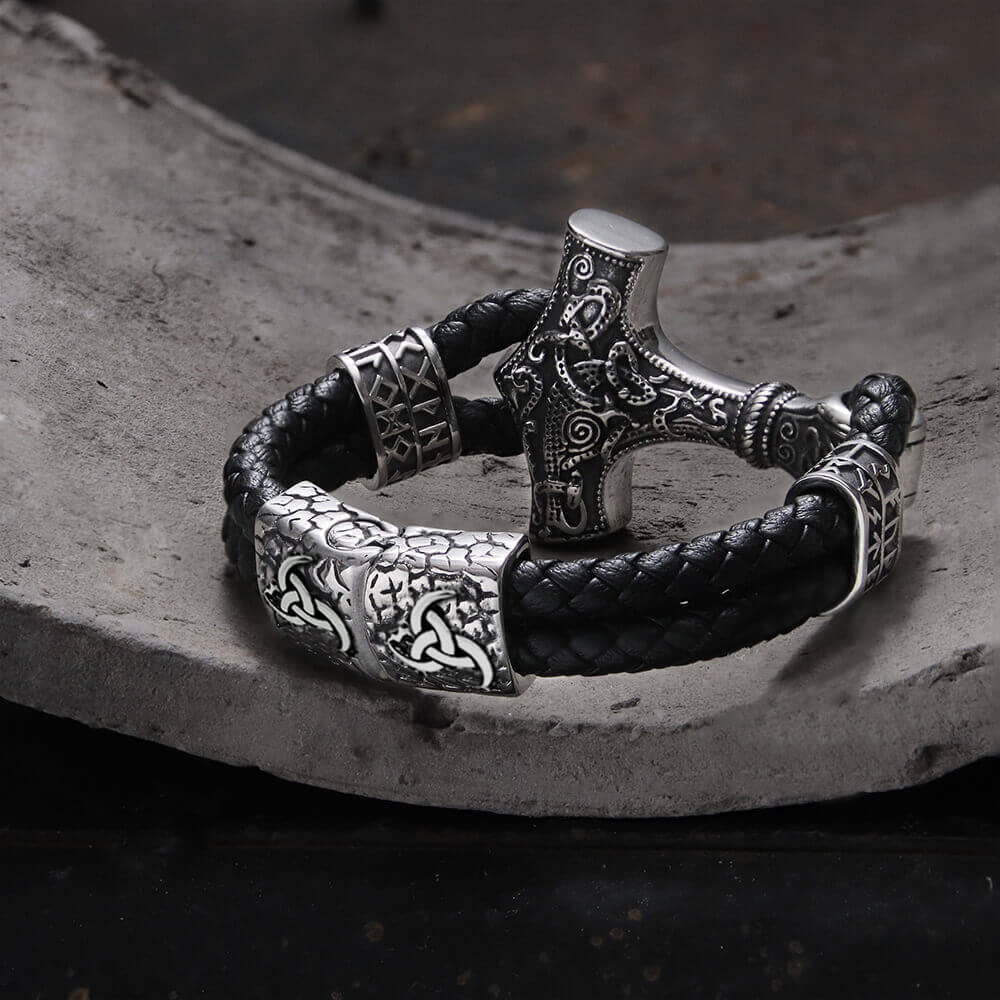 Thor’s Hammer Stainless Steel Viking Bracelet