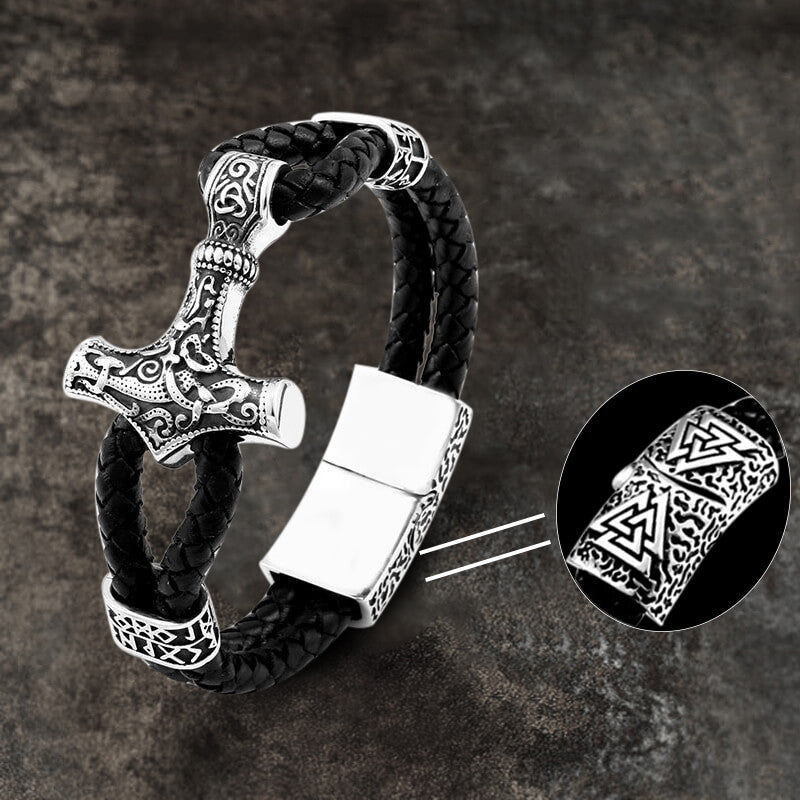 Thor’s Hammer Stainless Steel Viking Bracelet
