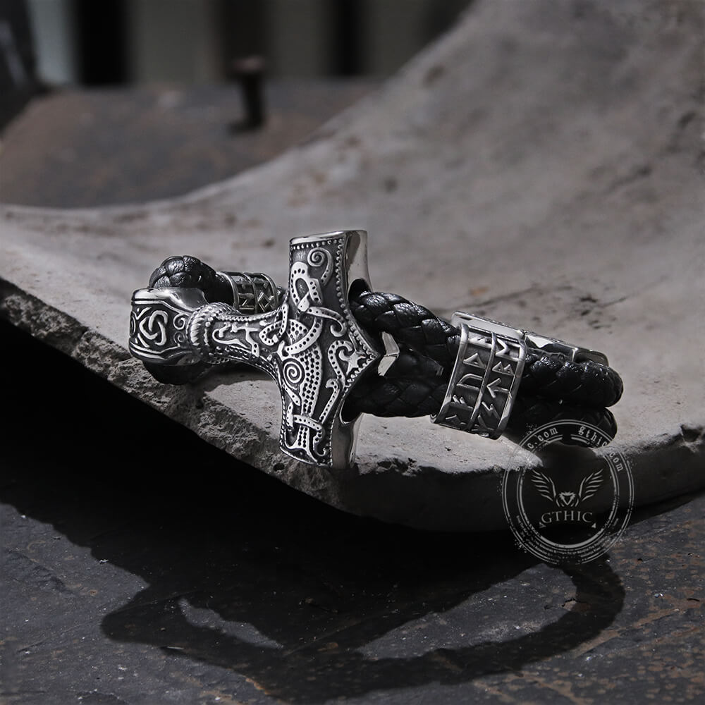 Thor’s Hammer Stainless Steel Viking Bracelet