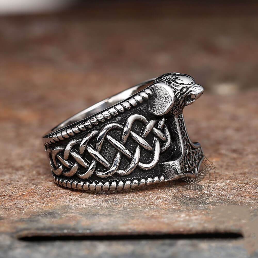 Thor's Hammer Stainless Steel Viking Ring