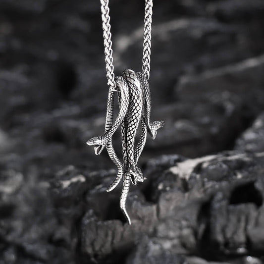 Three Snakes Stainless Steel Pendant