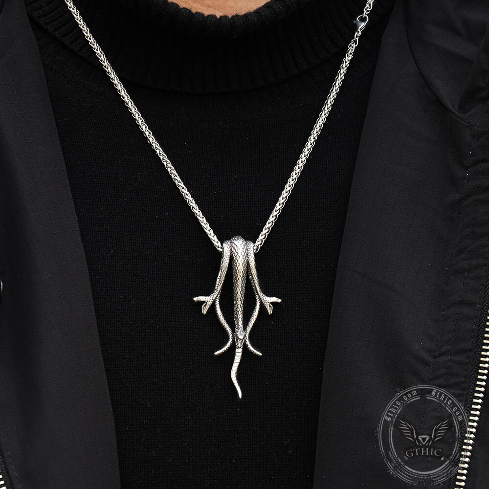 Three Snakes Stainless Steel Pendant