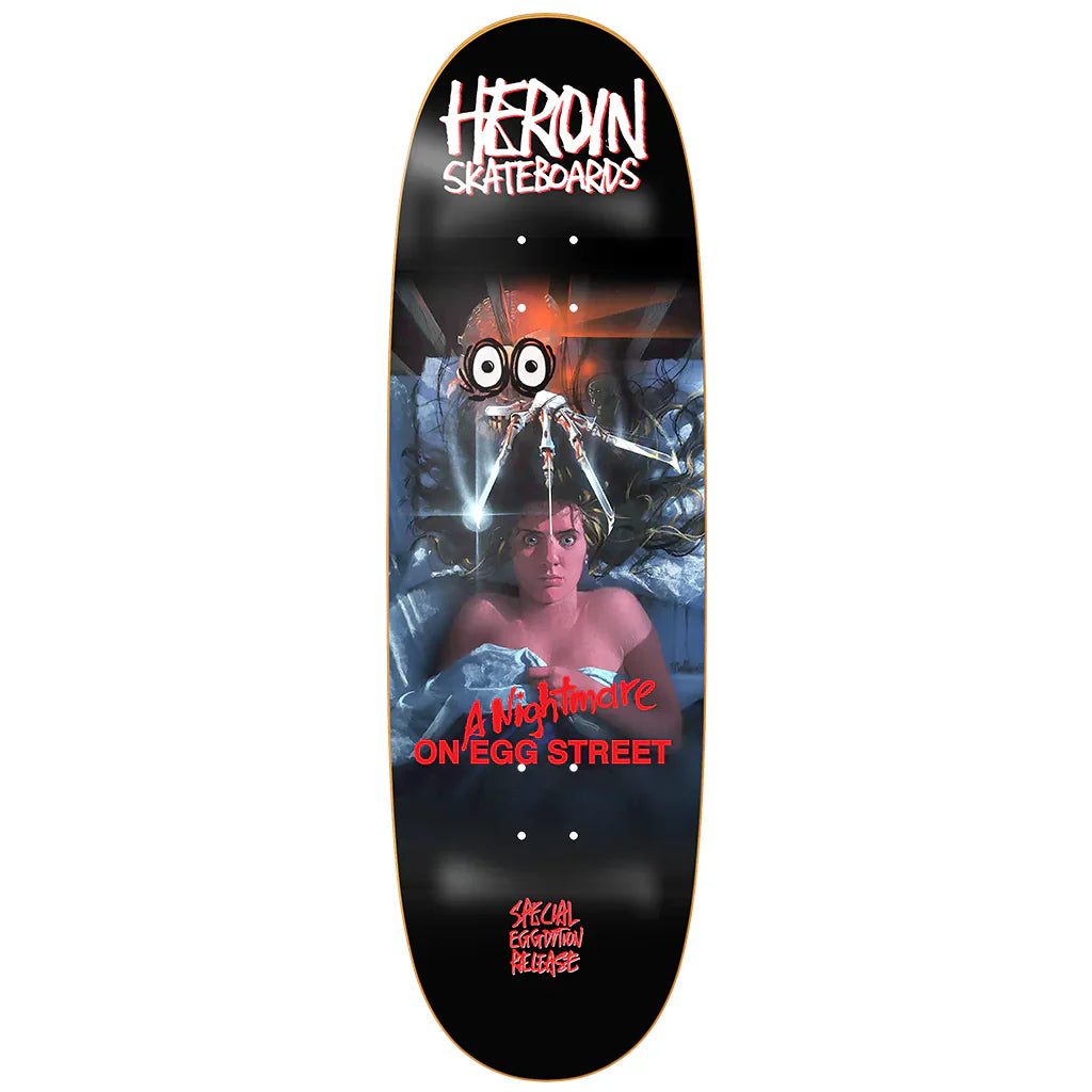 Heroin Nightmare on Egg Street Skateboard Deck - 9.875"