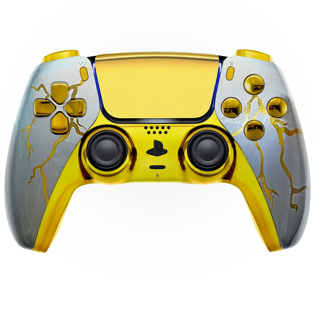 MODDEDZONE GOLD THUNDER PS5 CUSTOM MODDED CONTROLLER