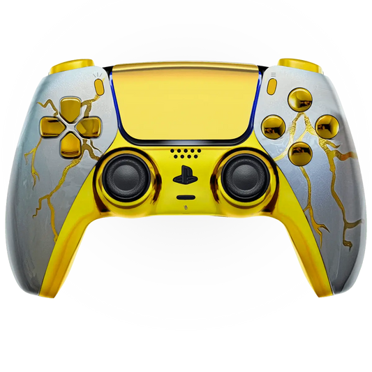 MODDEDZONE GOLD THUNDER PS5 CUSTOM MODDED CONTROLLER
