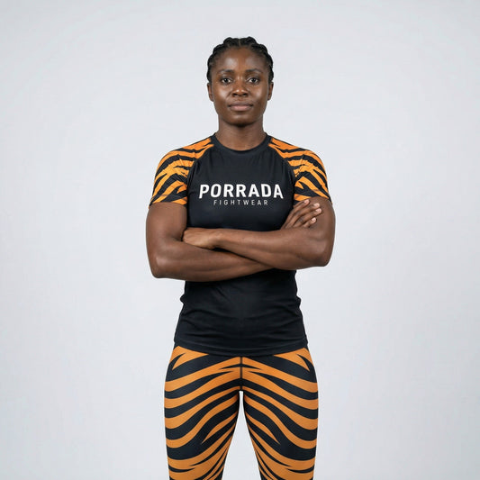 TIGER WOMEN SHORT SLEEVE RASH GUARD