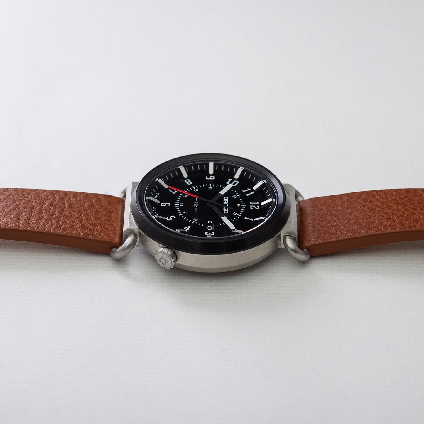 TK-01 - Trek Watch with Italian Leather Strap - Whiskey Brown