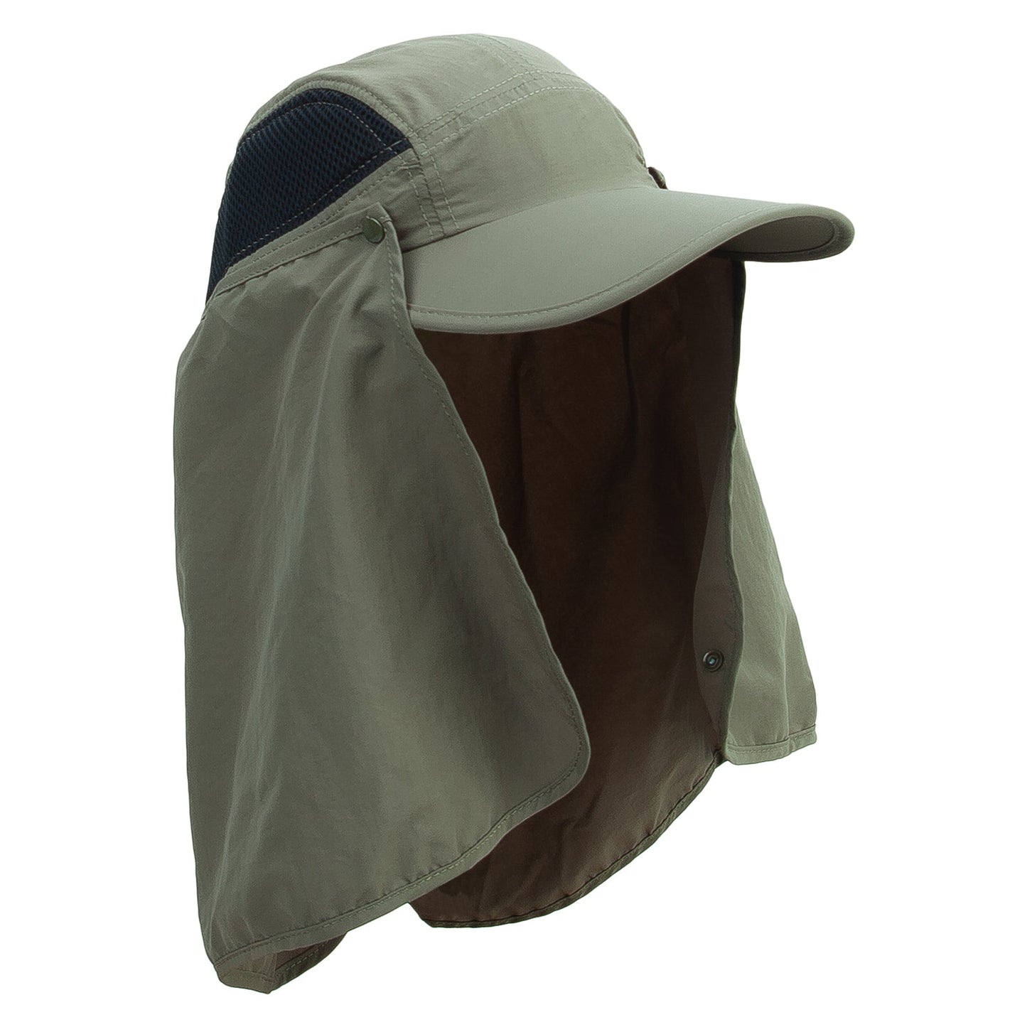 Taslon UV Cap with Removable Neck Flap