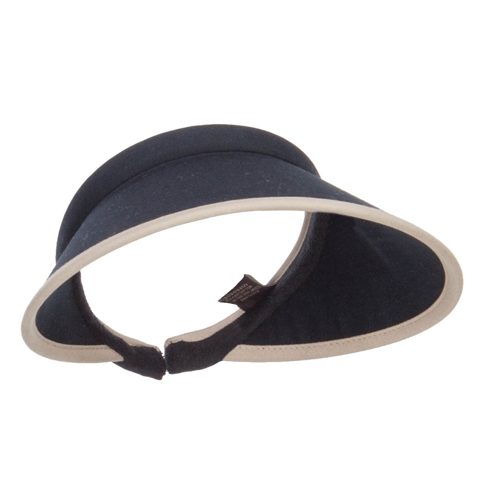 Trim Brushed Cotton Clip On Visor