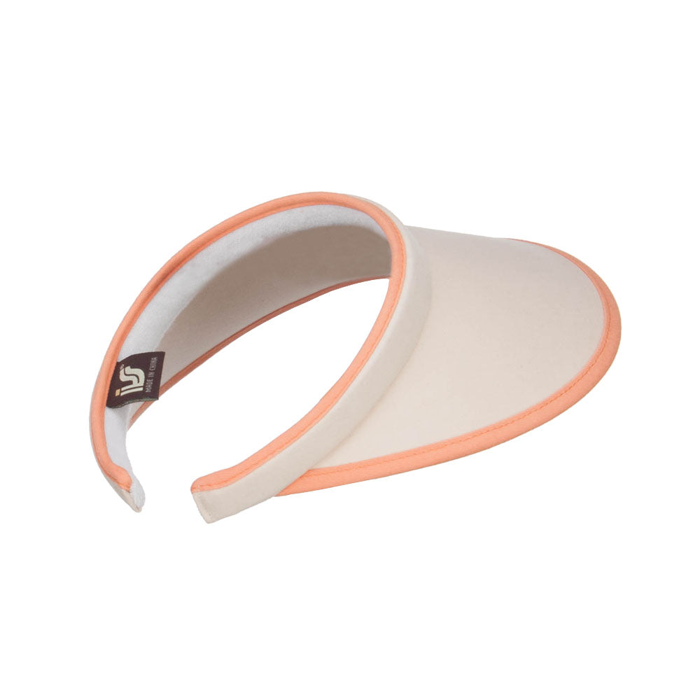 Trim Brushed Cotton Clip On Visor