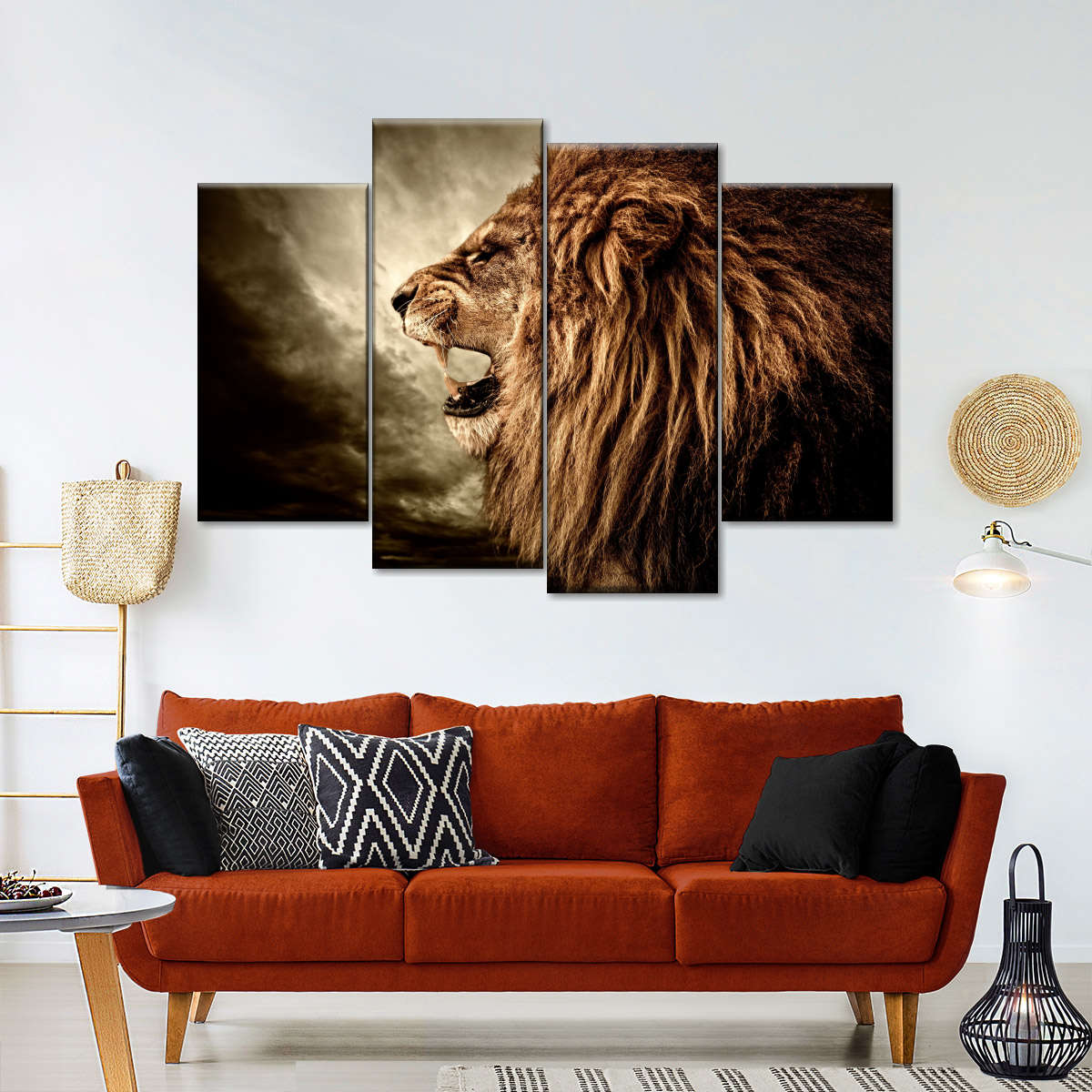 Fierce Lion Growl Wall Art