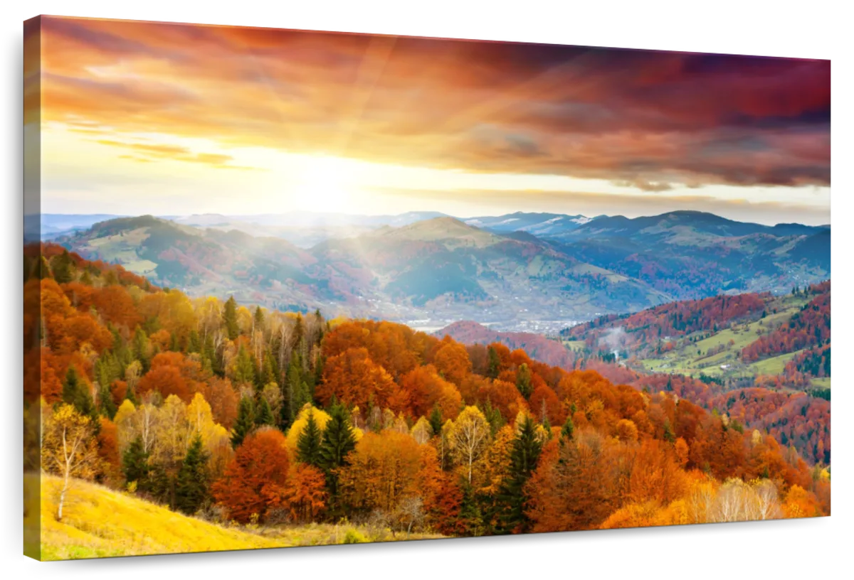 Mountain With Trees Wall Art