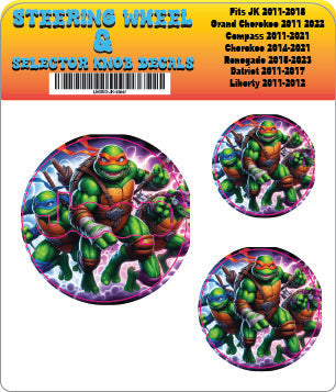Steering wheel decal Teenage Turtles 3