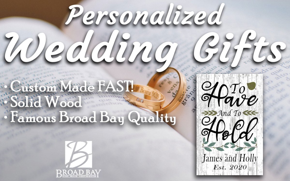 To Have and To Hold Personalized Wedding Gift Sign with Established Date