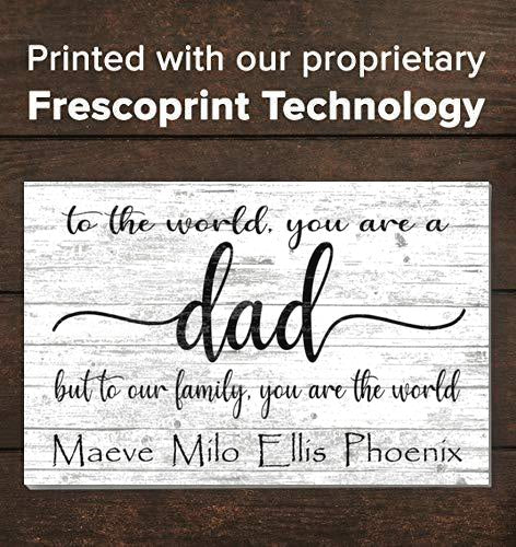 Personalized Dad Gift – Custom Wooden Sign with Kids’ Names | You Are the World