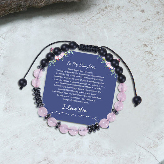 To My Daughter I Love You Morse Code Bracelet