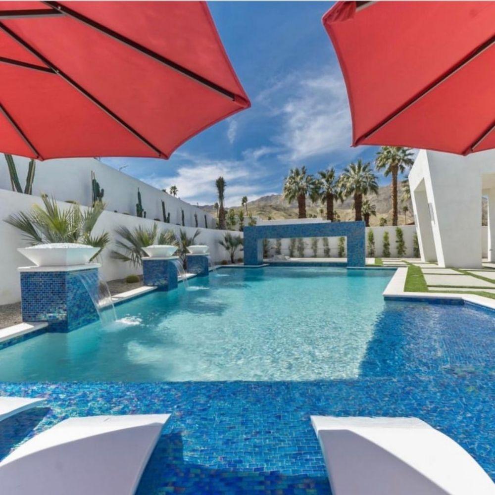 Top Fires Maya 24-Inch Square Concrete Gas Fire and Water Bowl - Electronic (OPT-24SFWE)