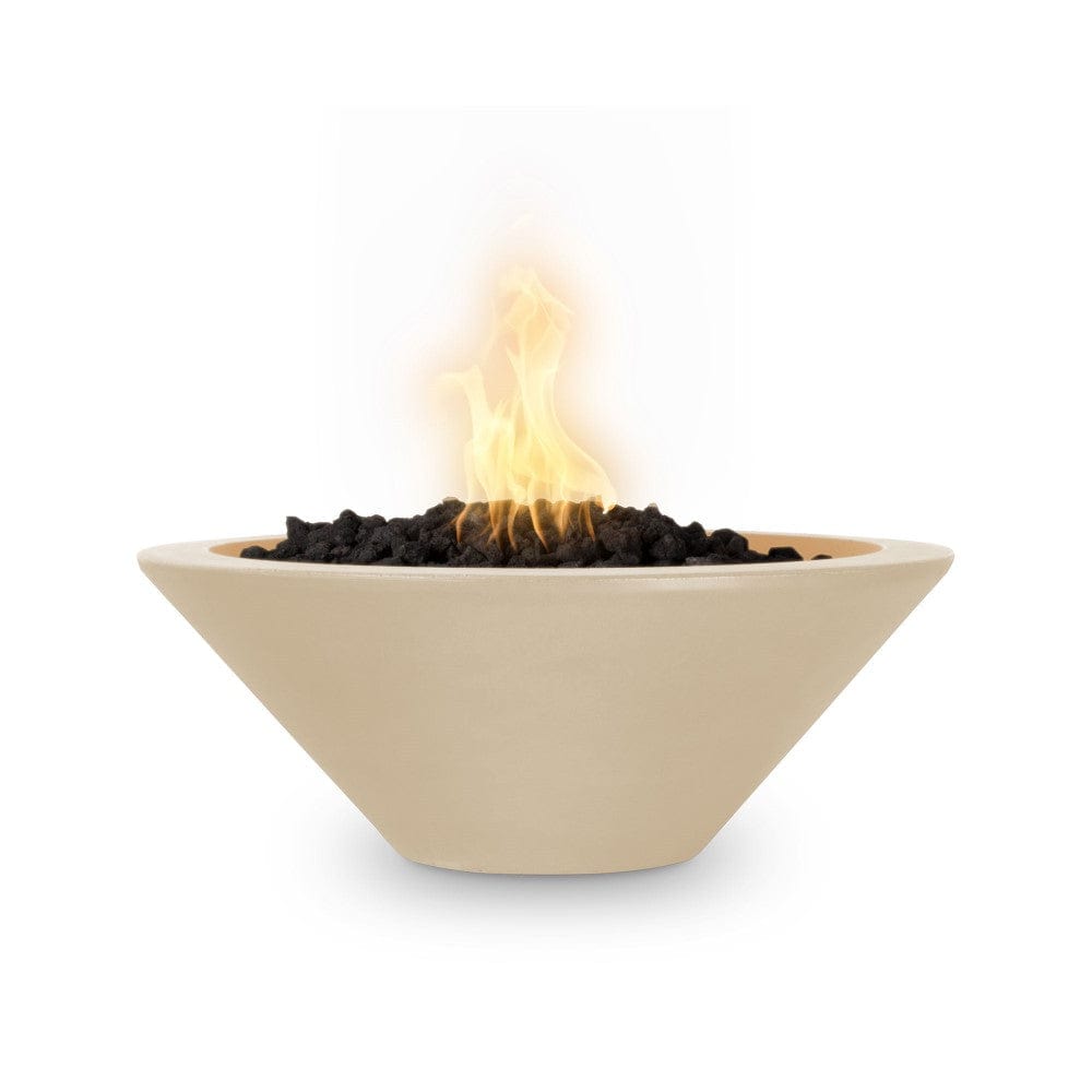 Top Fires Cazo 24-Inch Round Concrete Gas Fire Bowl - Electronic (OPT-24RFOE)