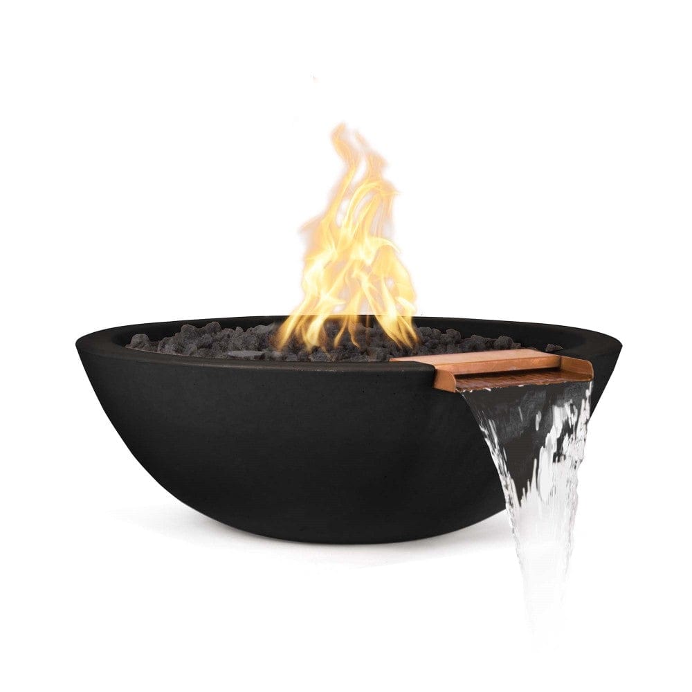 Top Fires Sedona 33-Inch Round Concrete Gas Fire and Water Bowl - Electronic (OPT-33RFWE)