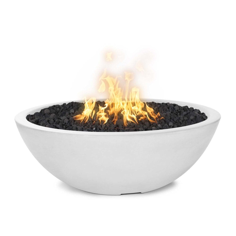 Top Fires Sedona 33-Inch Round Concrete Gas Fire Bowl - Match Lit (OPT-33RFO)