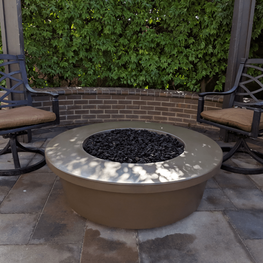 Top Fires Tempe 48-Inch GFRC Gas Fire Pit - Match Lit (OPT-TEM48)