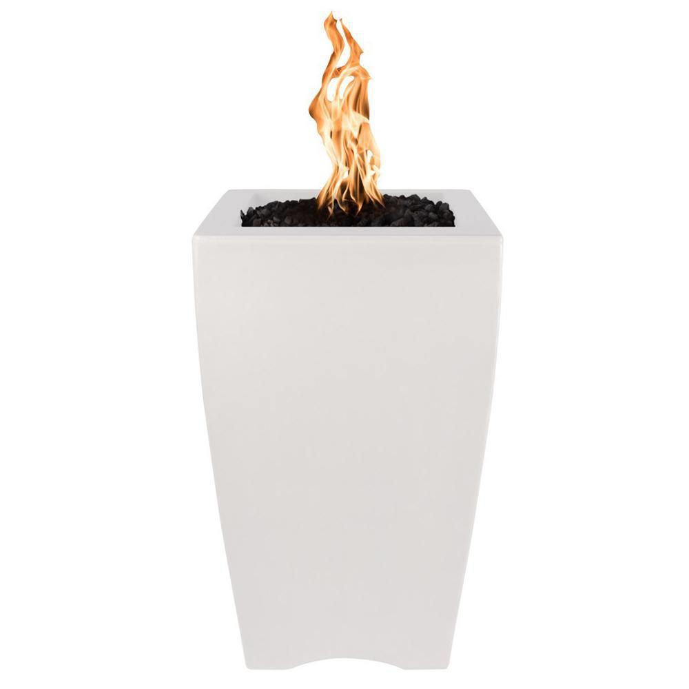 Top Fires Baston Pillar 20-Inch Pillar GFRC Gas Fire Pit - Match Lit